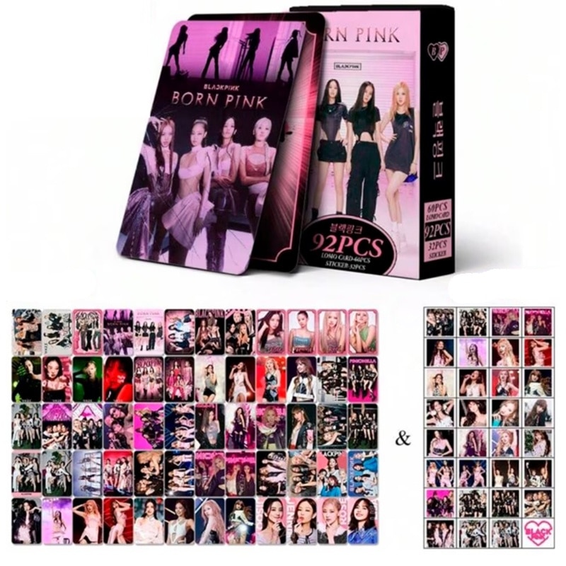 Carte foto personalizata blackpink roz natural, multicolor A-2