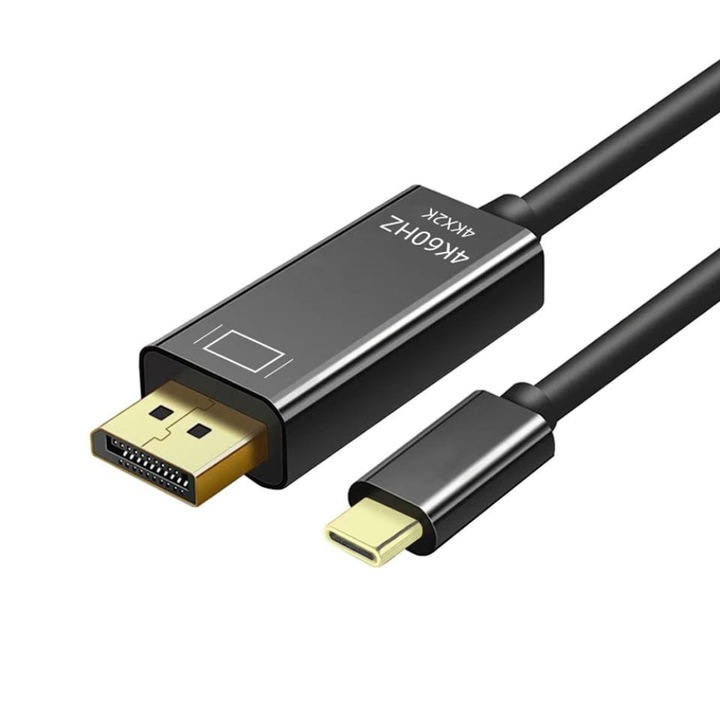 Адапторен кабел, 1,8 m Type-C към DisplayPort 1.4, 4K, 60HZ, USB-C 3.1, за MacBook Pro, MateBook и лаптопи, Q-Elite®