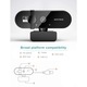Full HD 4K уеб камера, Plug and Play, 60 кадъра в секунда, Antishake, функция за корекция на светлината, за лаптоп, онлайн урок, видео, стрийминг на живо, автофокус, 360° въртене, двоен стерео микрофон с намаляване на шума, калъф за поверителност, черен