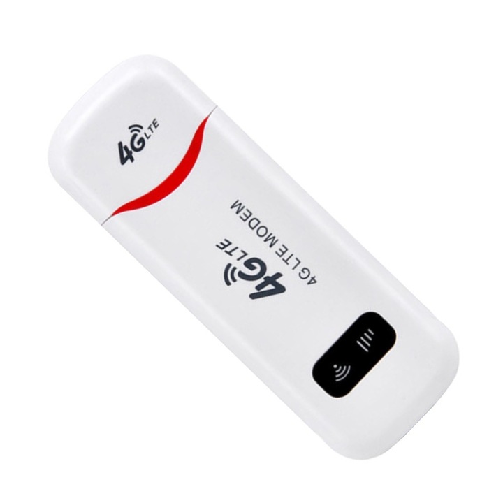 USB модем за DIGI или Telekom, WiFi, с 4G SIM карта с включен кредит, безжичен интернет достъп, малък и преносим, бял