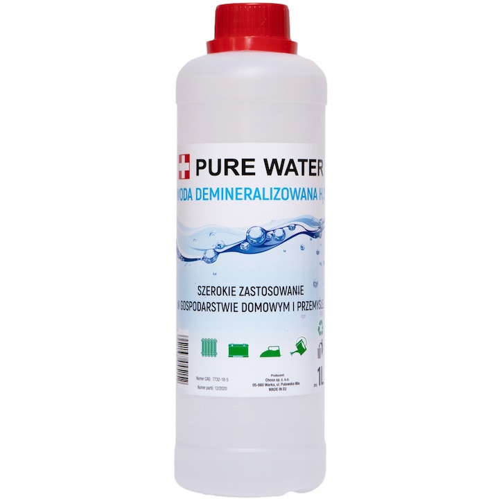 Apa Demineralizata Puritate Farmaceutica, Chosa, 1l, Formula Chimica H2O Pura, Sigura Pentru Fierul De Calcat, Utilizare In Laboratoare Si Auto, Prevenirea Depunerilor De Calcar, Prepararea Solutiilor Chimice