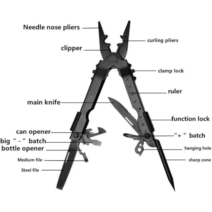 13 in 1 instrument multifunctional cleste surubelnita taietor de sarma cleste portabil pliabil pentru calatorie instrument combinat EDC