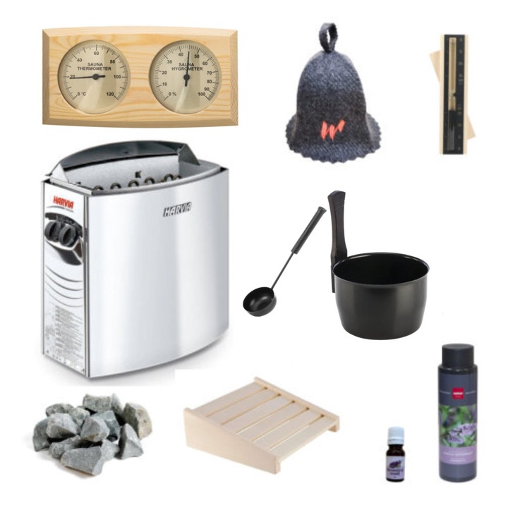 Kit echipare sauna uscata Harvia volum 5-8 mc