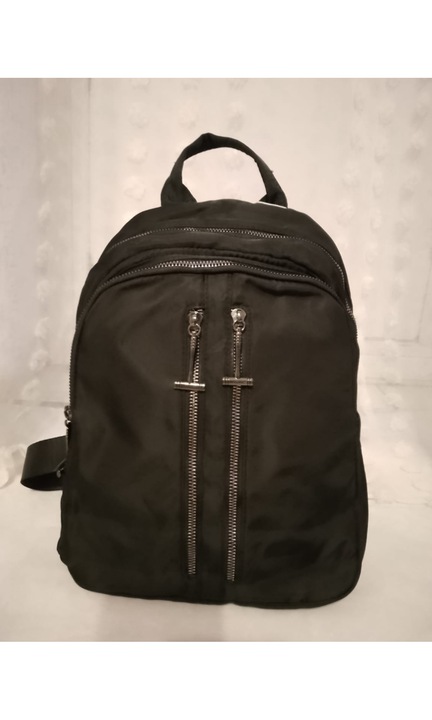 Rucsac Dama, SARA-SHOP, Textil impermeabil, Negru, 30X24X12