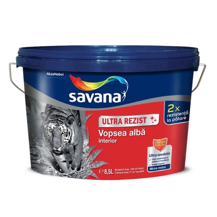 Ultra mosható belső festék, Savana Ultra Resist, fehér, 8,5 L