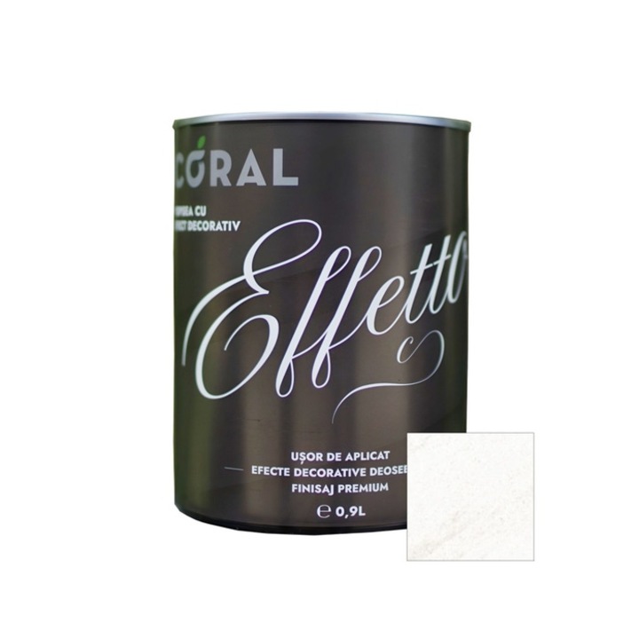 Vopsea decorativa, interior, Coral Effetto, Cremona / alb, 0.9 L