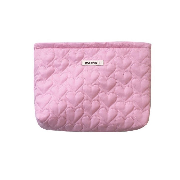 Organizator cosmetice, Poliester, 25x5x18cm, Roz