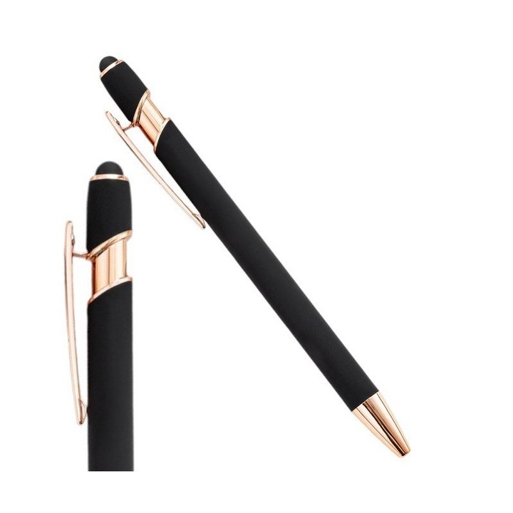 Fém toll ECARLA, 14,3x1cm, fekete/arany