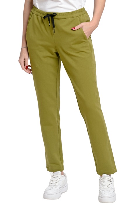Pantaloni jogger Giorgal bumbac Irlanda verzi, Verde