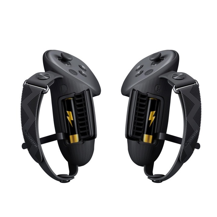 Vezérlőfogantyúk, Hrusitoo Quest 3, védelem, akkumulátor nyitás, Meta/Oculus Quest 3S/Quest 3 kompatibilis