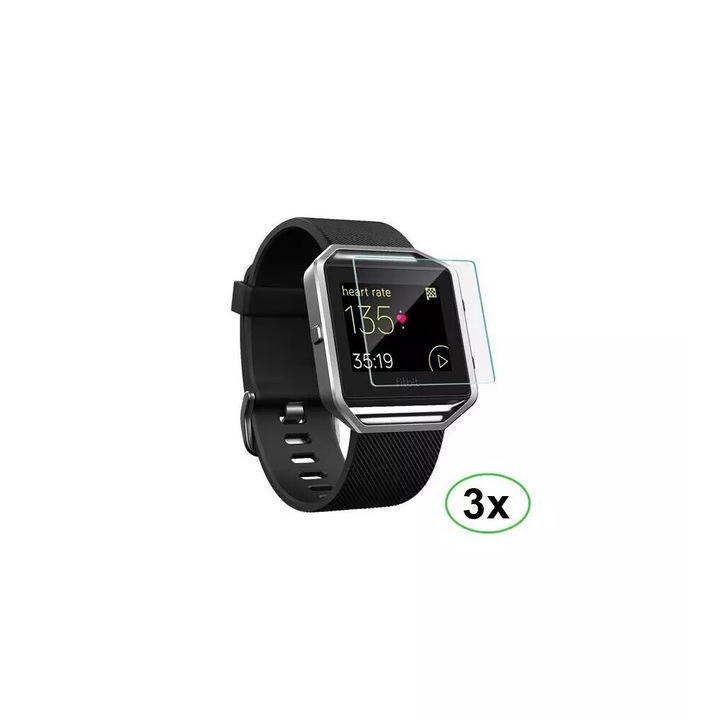 3 db Fitbit Blaze Crystal Clear képernyővédő fólia készlet