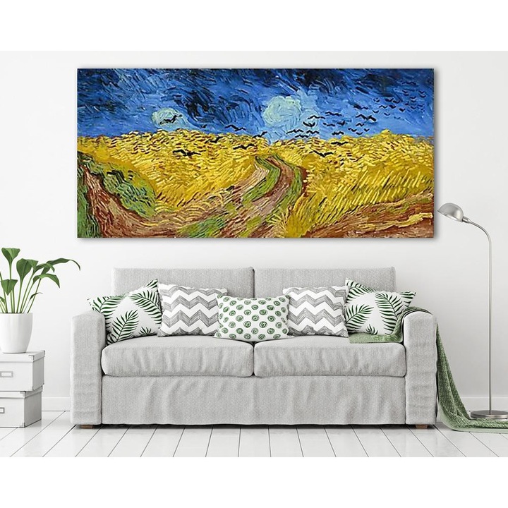 Vincent Van Gogh: Varjak a búzamezőn (1890), vászonkép, 135x65