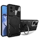 Husa telefon, pentru Motorola G24 Power 4G Capacul obiectivului camerei glisante, Inel rotativ 360 ° Kickstand, Negru titan