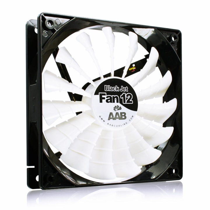 Ventilator PC AABCOOLING Black Jet 12cm, 15 pale, 170m3/h, 20.9dB, 120x120x25mm, set 1 ventilator