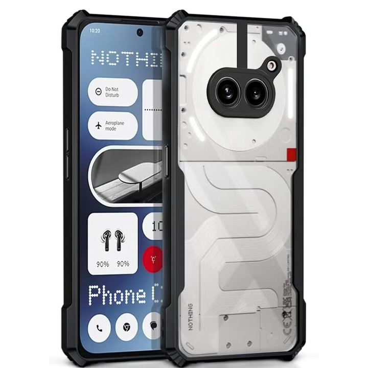 Кейс за телефон Nothing Phone 2A 5G ултра тънък прозрачен черен