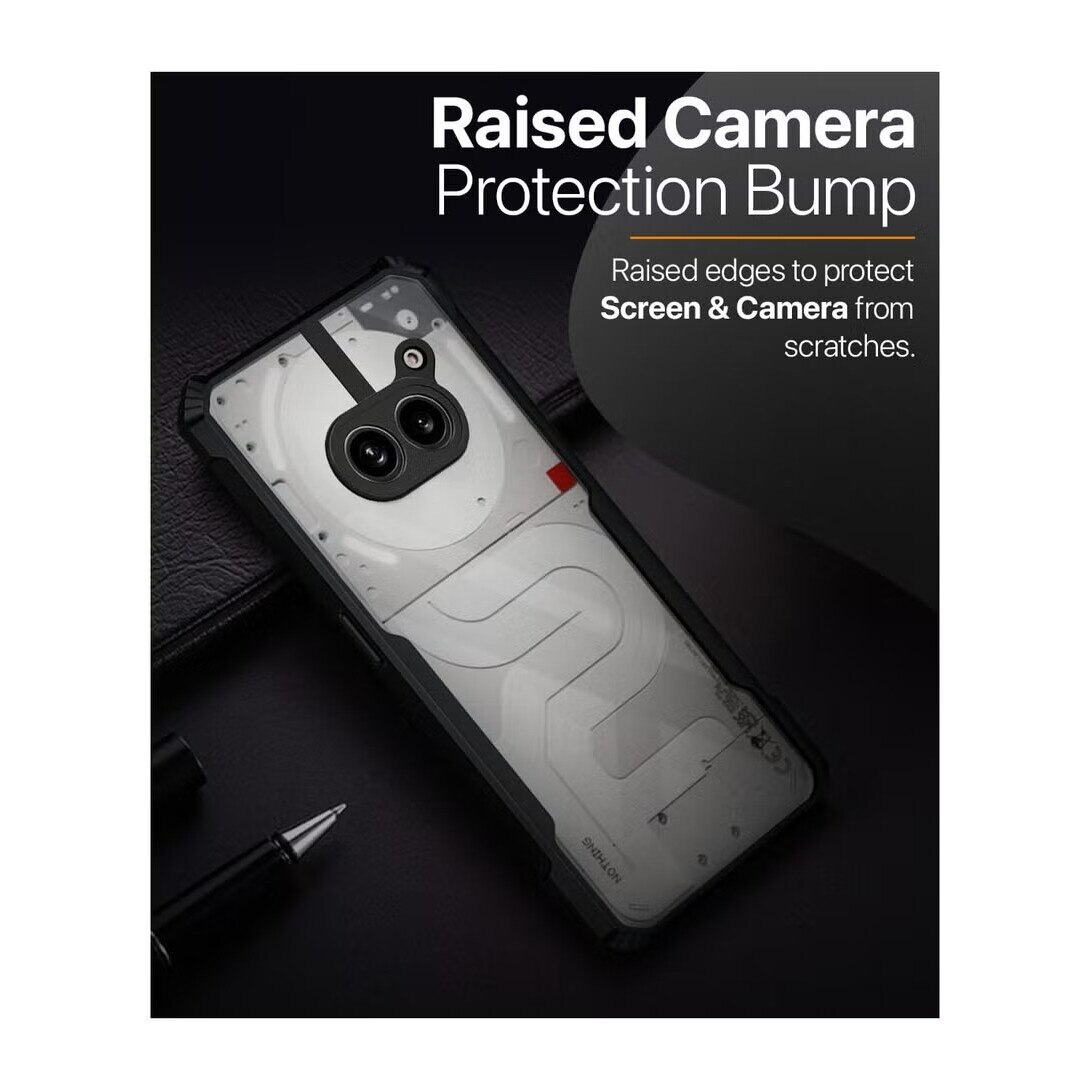 Husa telefon, pentru Nothing Phone 2A 5G Bumper ultra subtire usor, moale TPU, acrilic transparent capac spate， Clear Black
