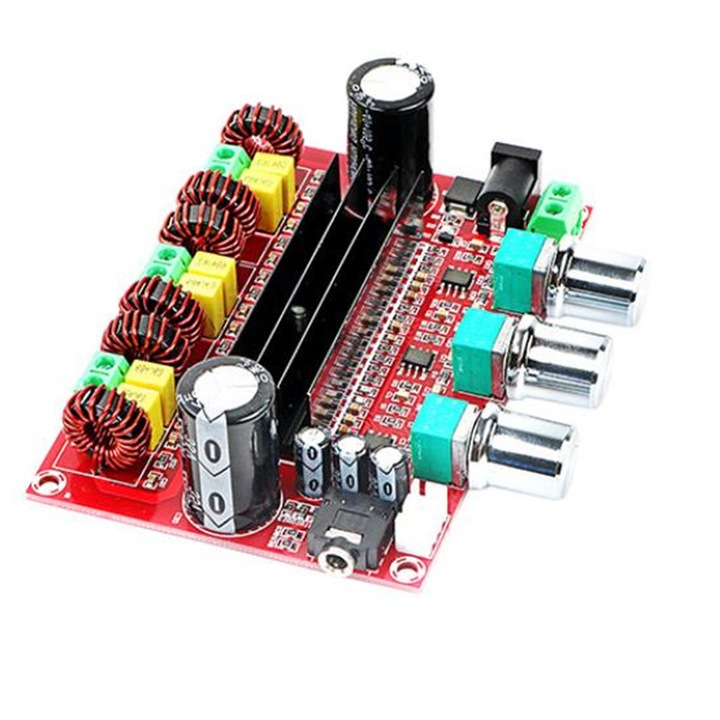2.1 усилвател с контрол на тона 2 X 80 W + 100 W, субуфер, TPA3116D2, многоцветен