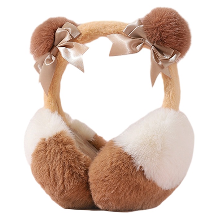 Női téli sapkák, műszőrme, meleg, állítható, 14 cm, kompakt szett