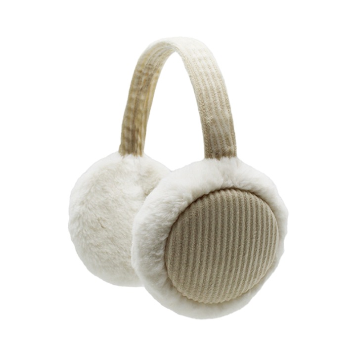 Női téli sapkák, fekete-fehér, műnyúlszőrből, összecsukható, 20x15cm, 1 darabos szett