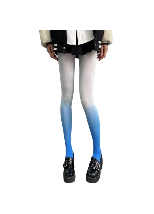 Dresuri dama, gradient, alb-albastru, poliester, One Size INTL