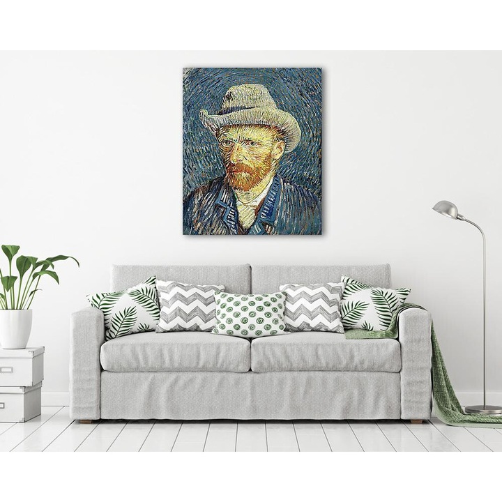 Vincent Van Gogh: Önarckép szürke kalapban, vászonkép, 95x115