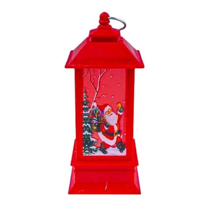 Lumanare ornamentala, Felinar Rosu, 14.5x5x5 cm