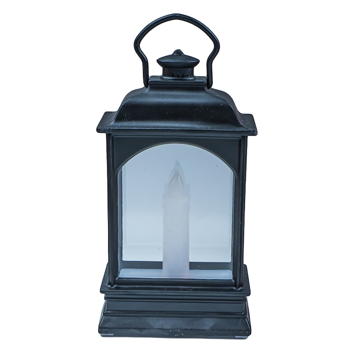 Lumanare ornamentala - Felinar, cu candela, 14x7x3.8 cm