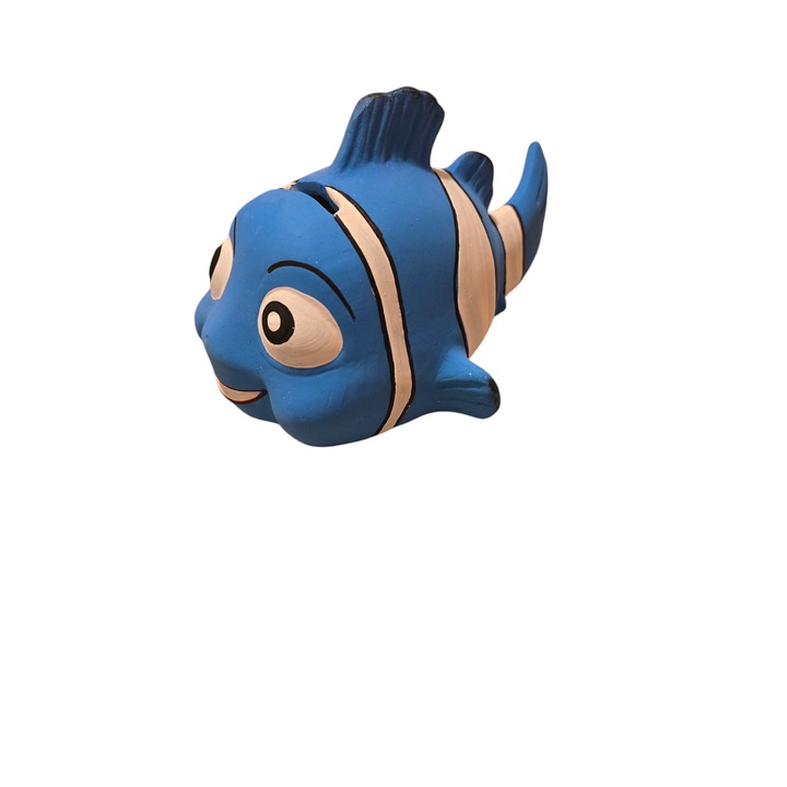 Pusculita ceramica peste 22 cm, jucarie, decoratiune interioara, albastru, LuxAndra