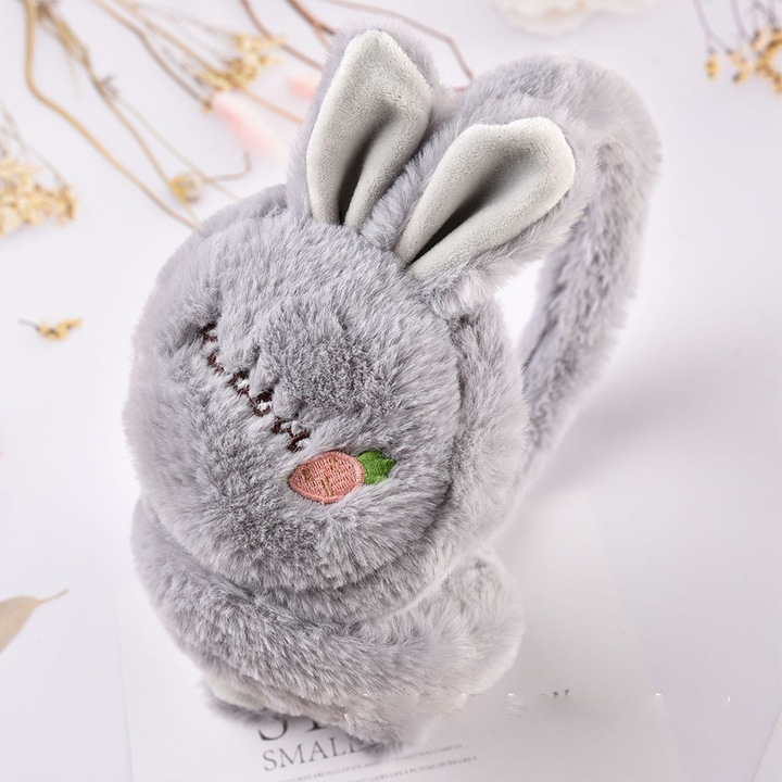 Összecsukható téli fülvédő, uniszex, szürke