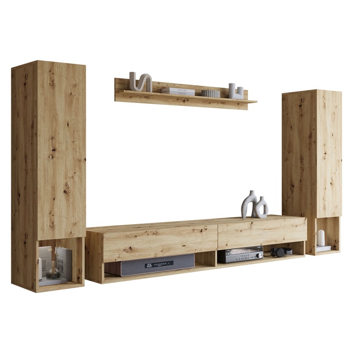 Set living camera de zi Wikez II, MIRJAN24, stejar artisan