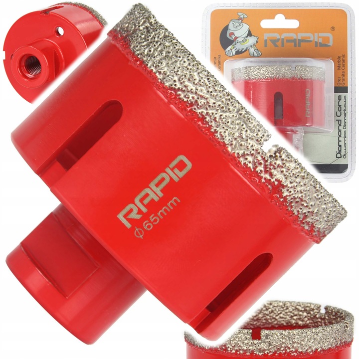 Carota diamantata piatra gresie faianta beton 65mm M14 (M22776)