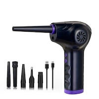Suflanta de aer, pentru curatarea electronicelor, 10000mAh, 45000 RPM, 2 duze, negru