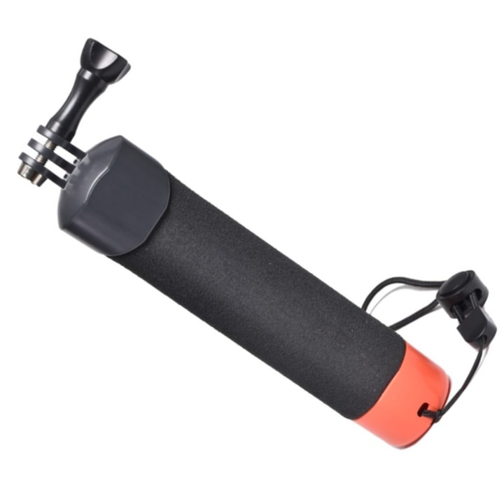 Дръжка, за GoPro, гумена гъба, аксесоари за екшън камери, неплъзгаща се, преносима, идеална за гмуркане с шнорхел, гмуркане и плуване, черна