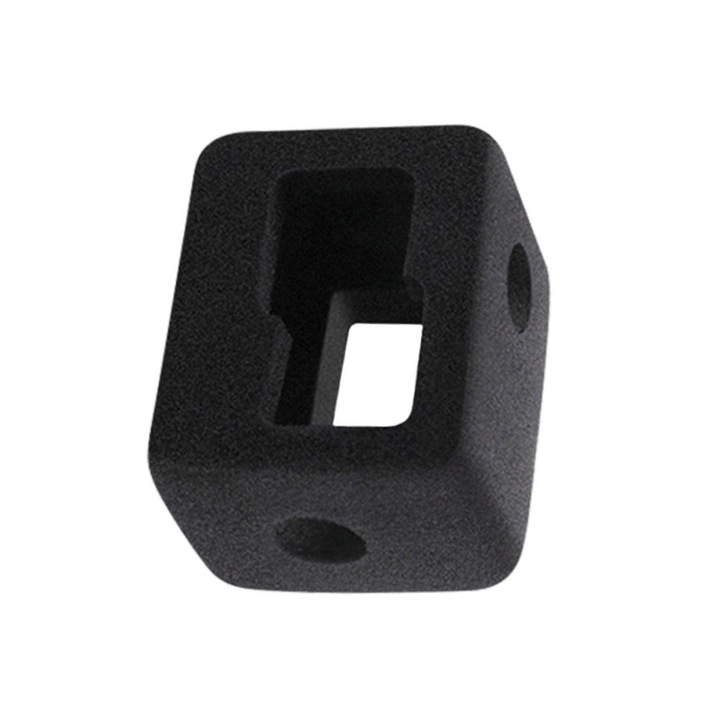 Sistem de reducere a zgomotului cauzat de vant si viteza, camera pentru GoPro Hero 9/10/11/12/13, Reducere a vantului si a zgomotului, accesorii de protectie, burete de inalta calitate, negru