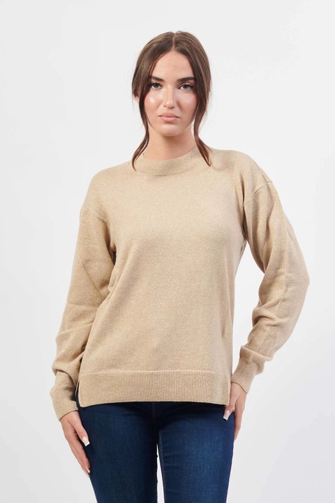 Pulover dama Armani Exchange 6DYM2C, Auriu/Bej nisip