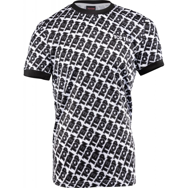 Tricou “Monogram” - Alb/Negru, marime XXL