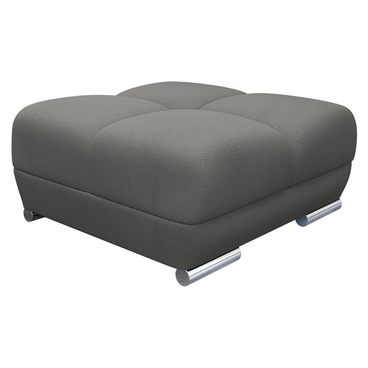 Puf Bordia, MIRJAN24, gri inchis, 90x90x45 cm