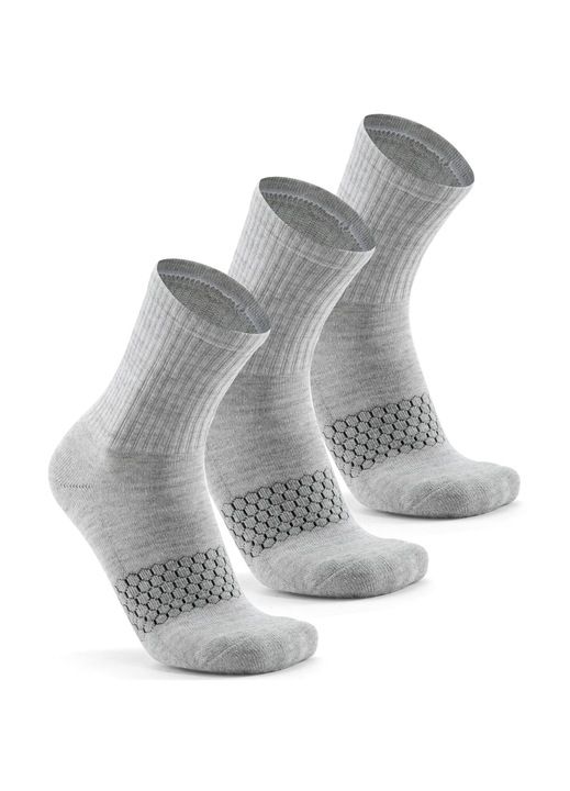 Комплект от 3 чифта мъжки чорапи, Yoetey, Памук, Сиви, 38-40 EU