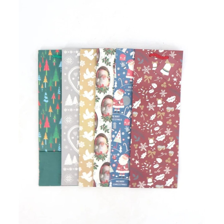 Set 6 Pungi Cadouri Crelando, 13 x 9 x 36 cm, Multicolor