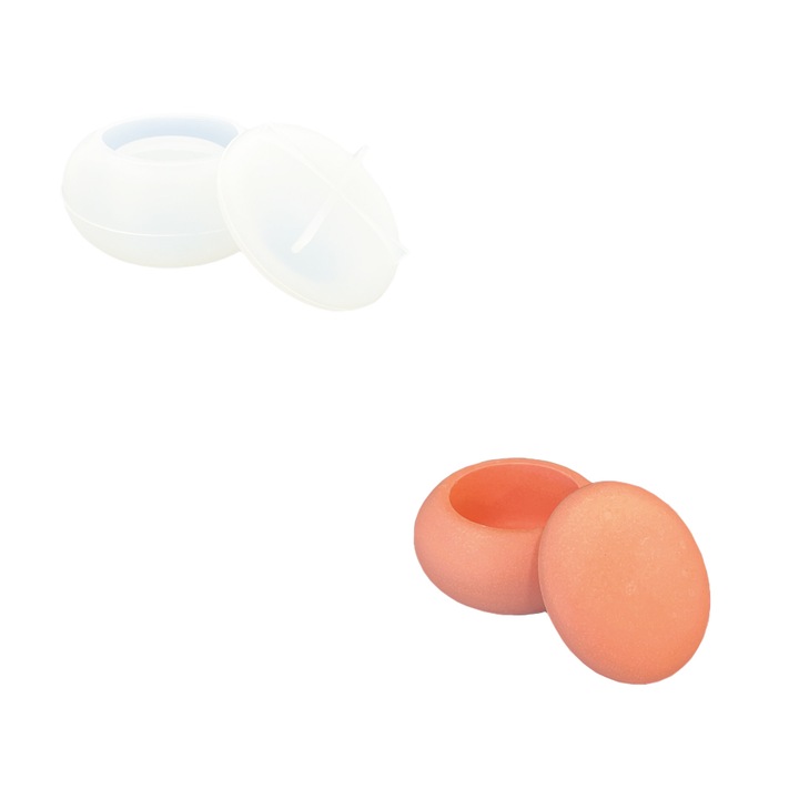 Matrita din silicon ø 6cm x 4cm - Recipient lumanare mic cu capac