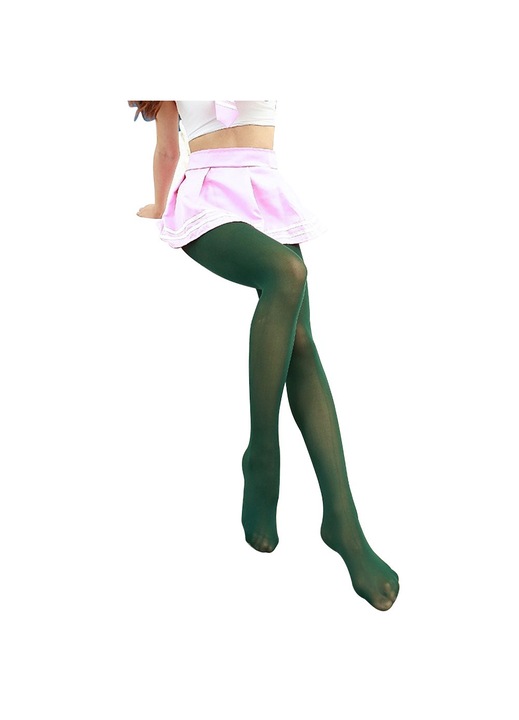 Dresuri dama, nylon, verde, One Size