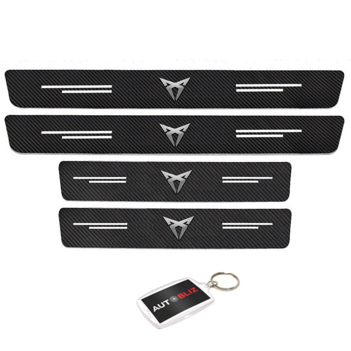 Cupra V2 Carbon küszöbvédő szett Autobliz kulcstartóval