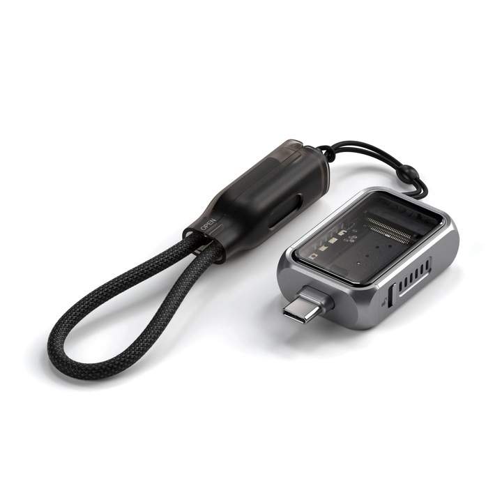 Satechi Mini NVMe SSD корпус 2230 mm, 10 Gbps, USB-C, за iPhone/Macbook/PC - Space Gray