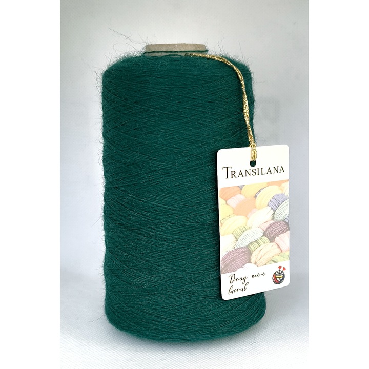 Fir pentru tesut, Transilana, 100% lana, culoare Verde T3011, 250g, 2250m