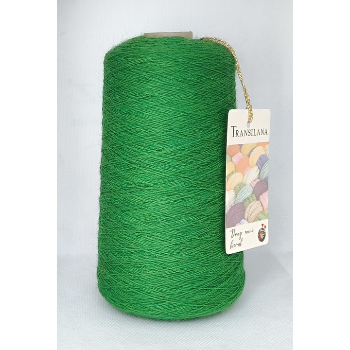 Fir pentru tesut, Transilana, 100% lana, culoare Verde deschis T3010, 250g, 2250m