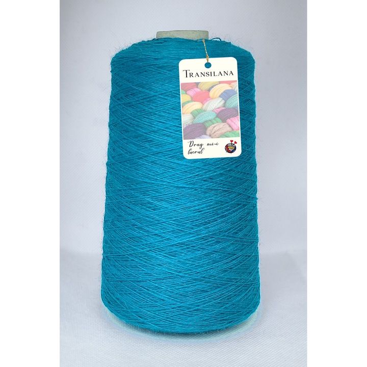 Fir pentru tesut, Transilana, 83/17 lana/poliamida, culoare Turcoaz deschis M4003, 250g, 2250m