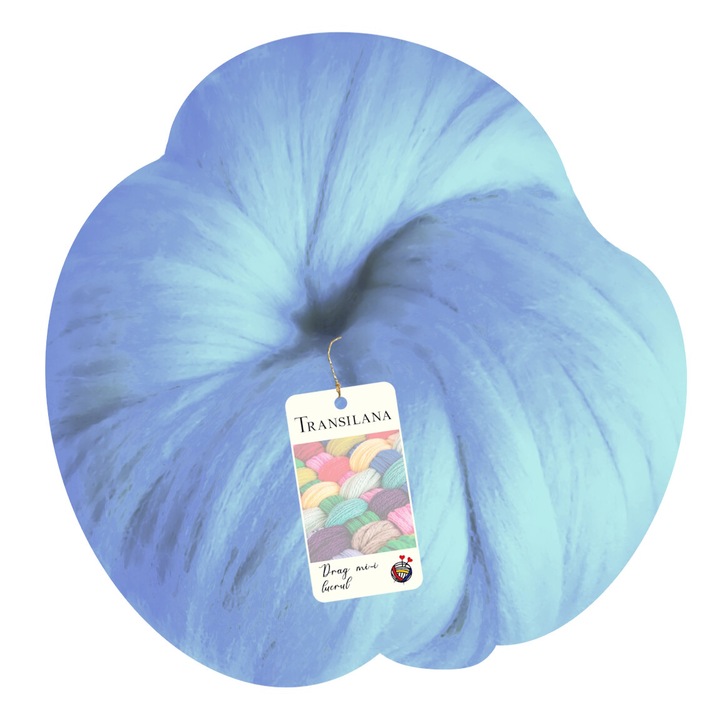 Banda lana, Transilana, 100% lana merinos, culoare Albastru deschis D2013, 250g, 25m