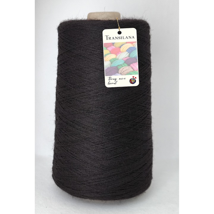 Fir pentru tesut, Transilana, 83/17 lana/poliamida, culoare Maro inchis M4006, 250g, 2250m