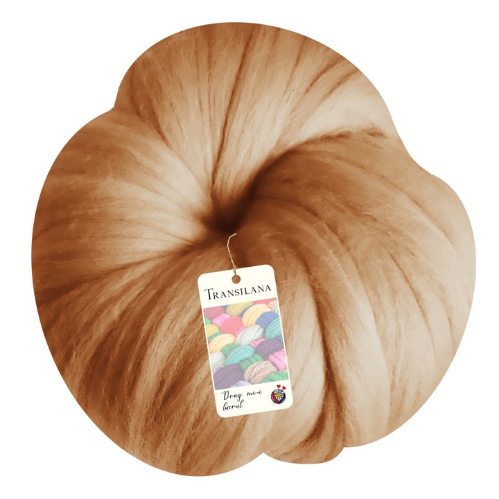 Banda lana, Transilana, 100% lana merinos, culoare Bej rosiatic D2003, 250g, 25m