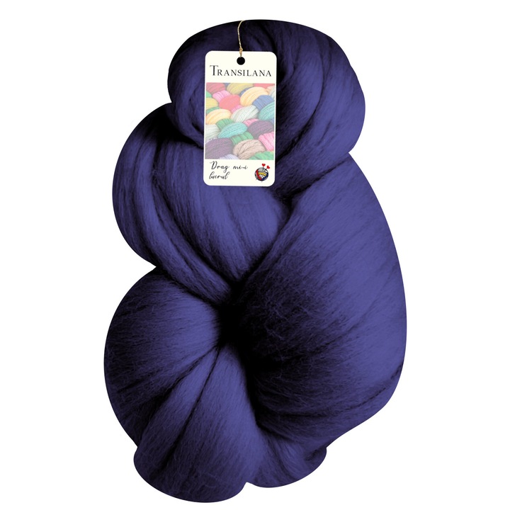 Banda lana, Transilana, 100% lana merinos, culoare Albastru Indigo G1015, 100g, 4m